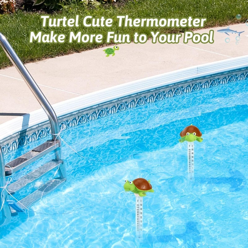 Inpool Floating Pool Thermometer, Large Display with String Easy to Read, Shatter Resistant, for Outdoor & Indoor Swimming Pools, Spas, Hot Tubs & Aquariums (Turtle) - Image 5